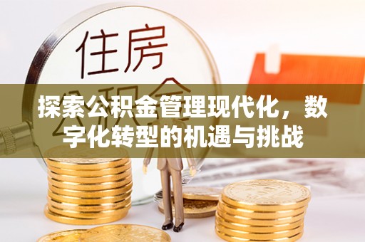 长沙探索公积金管理现代化，数字化转型的机遇与挑战